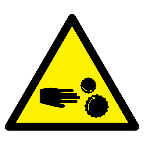 Attention à vos mains - W164 - étiquettes et panneaux de danger et de prévention